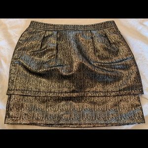 Blue Rain Silver Metallic Skirt